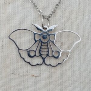 ❤️ 2/$20 Dainty Stainless Steel Moth Necklace Style 5